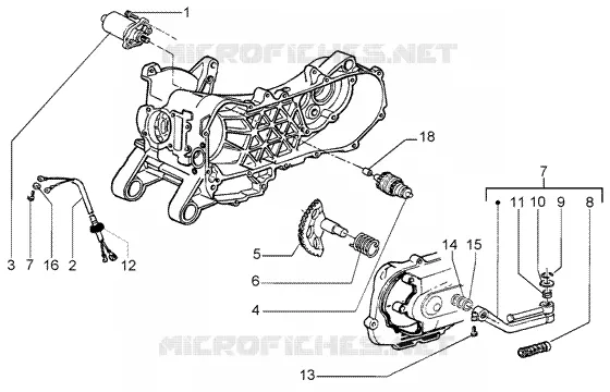 Motor de arranque - palanca de arranque
