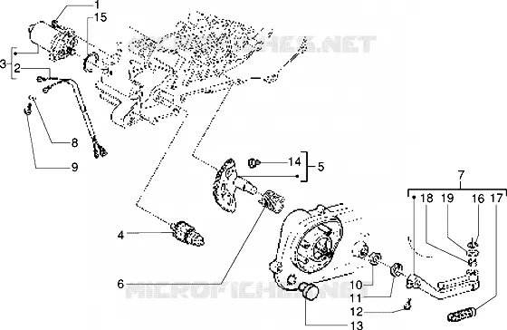 Motor de arranque-Palanca de arranque