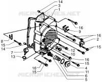 Cubierta de carter de motorderecho