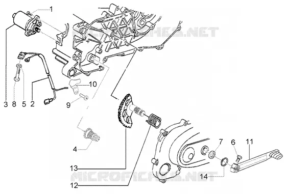 motor de arranque-palanca de arranque