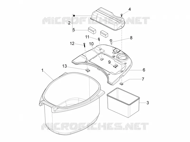 Alojamiento casco - Parte debajo sillìn