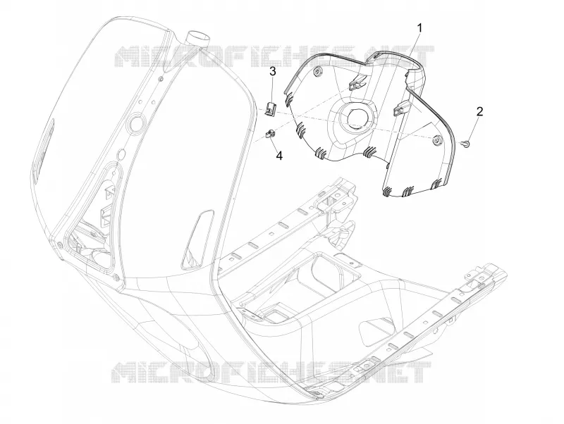 Maletero delantero - Contraescudo