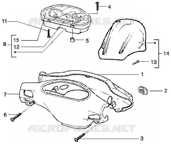 Speedometers kms.-handlebar covers