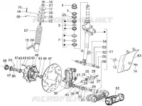 Horquilla/Tubo direccion - Conjunto tejuelos